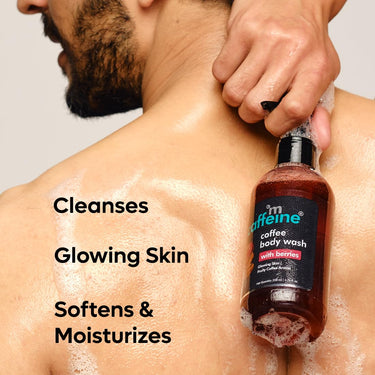 mCaffeine Coffee Body Wash Combo Value Pack with Berries & Cocoa Shower Gels | Refreshing Aroma with Detan & Deep Cleansing Benefits | Shower Gel | For Men & Women and All Skin Types | 400ml